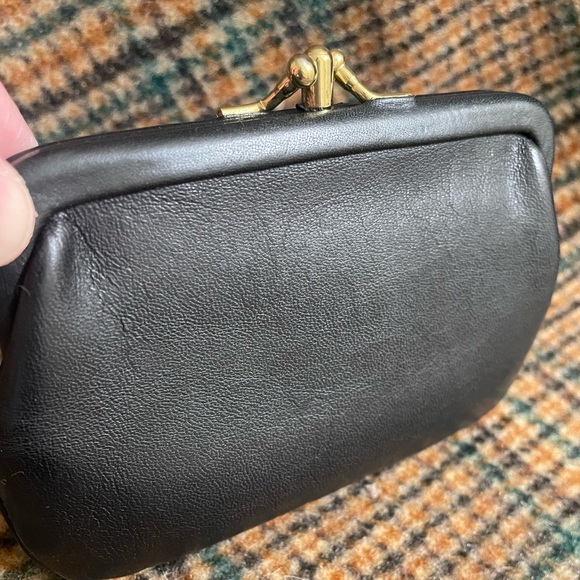 Coach Handbags - Coach Black Double Kisslock Purse Wallet